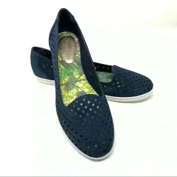 Easy Spirit Shoes - Easy Spirit Dexlee 3 Flat Shoes Blue Cut Out 9 New